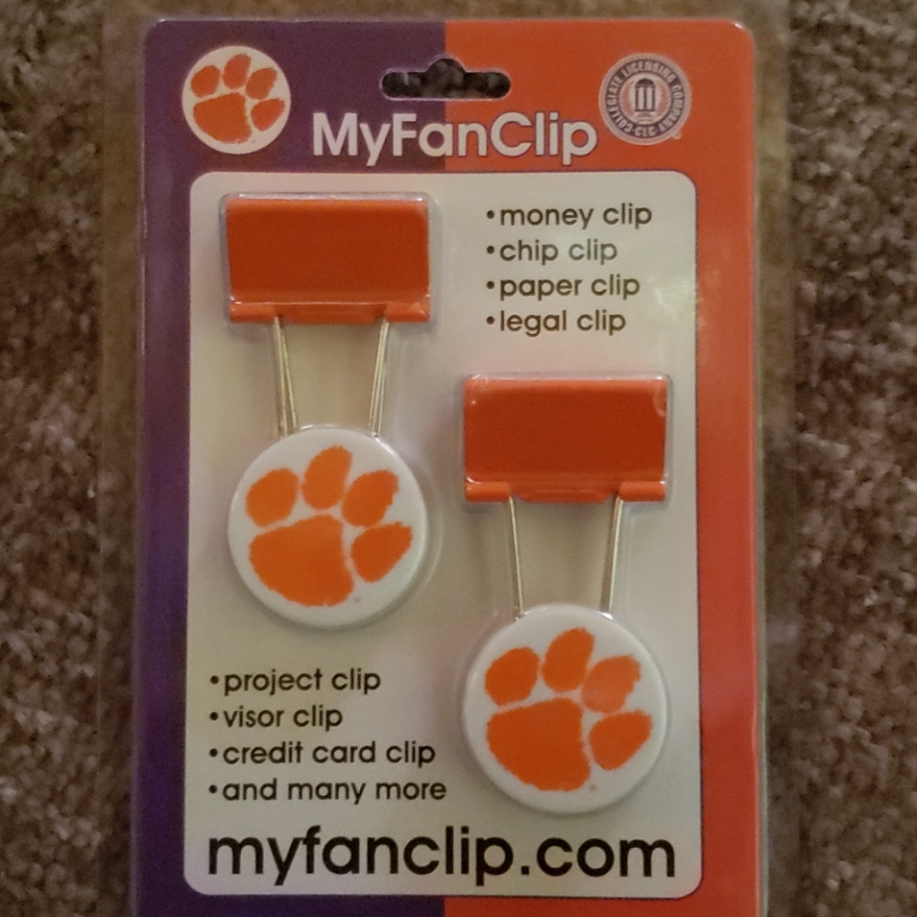 525 Clemson University Fan Clip New